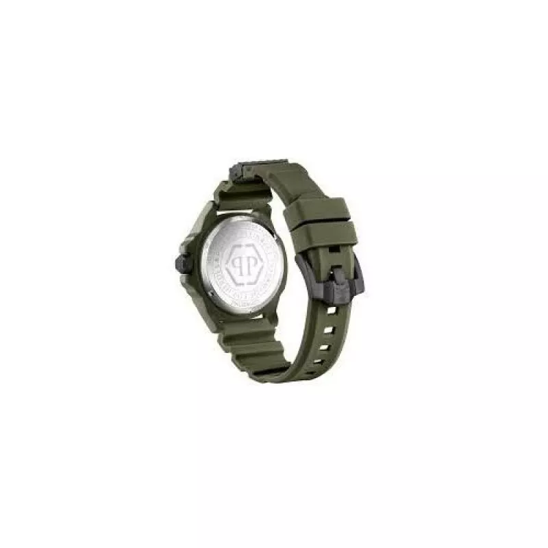 Philipp Plein miesten automaattinen skeletonkello PWUBA0423 44 mm musta silikoni