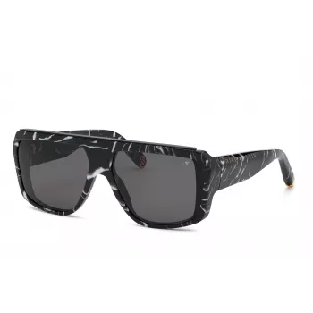 PHILIPP PLEIN miesten aurinkolasit SPP074640Z212 pilotti musta/harmaa 64/15/145 mm