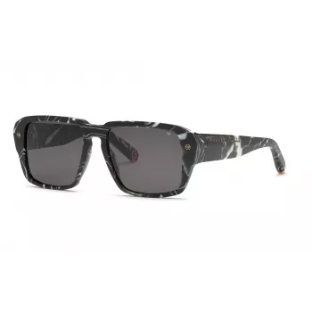 Philipp Plein miesten aurinkolasit SPP081-550Z21 musta/harmaa 55/17/145 mm
