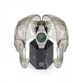 Philipp Plein miesten kello PWPMA0224 43 mm musta kellotaulu silikoniranneke