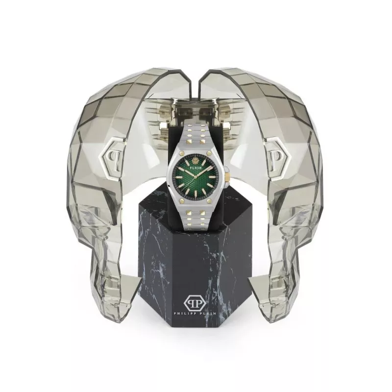 Philipp Plein miesten kello PWPMA0224 43 mm musta kellotaulu silikoniranneke