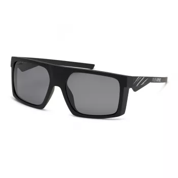 PHILIPP PLEIN SPORT miesten aurinkolasit SSP009-58U28P - suorakaiteen muotoiset täysreunakehykset, harmaat linssit, UV400-suojaus