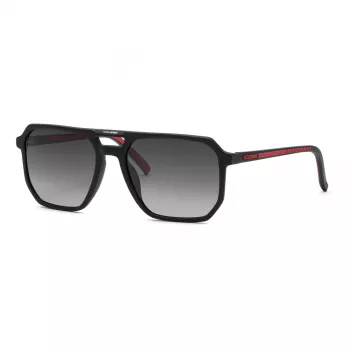 Philipp Plein Sport miesten aurinkolasit SSP032-580703 - mustat kehykset, harmaat linssit - 58/19/145 mm