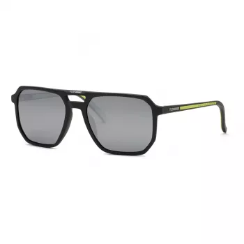 Philipp Plein Sport miesten aurinkolasit SSP032-58C02X musta asetaattikehys harmaat linssit 58/19/145 mm