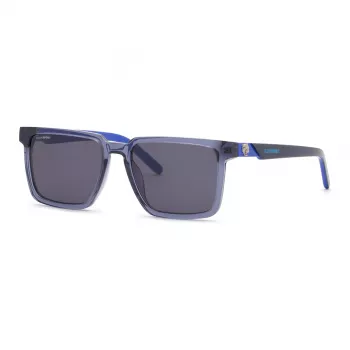 Philipp Plein Sport SSP034-5604AL miesten suorakaiteen muotoiset aurinkolasit - musta kehys harmaat linssit 56/18/145 mm