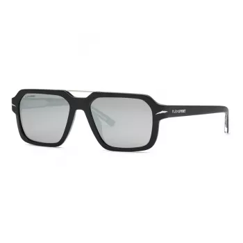 Philipp Plein Sport SSP036-577EPP miesten suorakaiteen muotoiset aurinkolasit musta/harmaa 57 mm