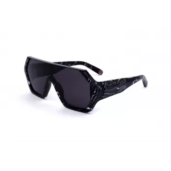 Philipp Plein SPP047-0Z21 miesten aurinkolasit musta kehys harmaat linssit 99mm