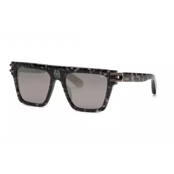 Philipp Plein SPP108V56721X unisex aurinkolasit musta/harmaa 56/19/145 mm