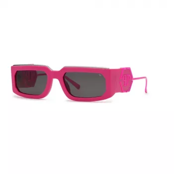 Philipp Plein SPP119M5807BE unisex neliönmuotoiset aurinkolasit musta/harmaa 58/21/135 mm