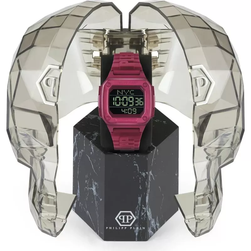 Philipp Plein The $keleton automaattikello unisex PWHAA0121 47mm musta silikoni