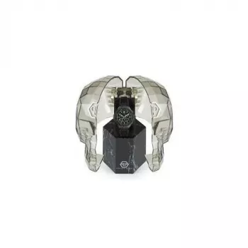 Philipp Plein The $keleton miesten automaattikello PWPRA0624 46mm teräs musta silikoni