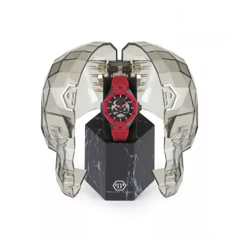 Philipp Plein The $kull King miesten kvartsikello PWPFA0524 44 mm musta silikoni