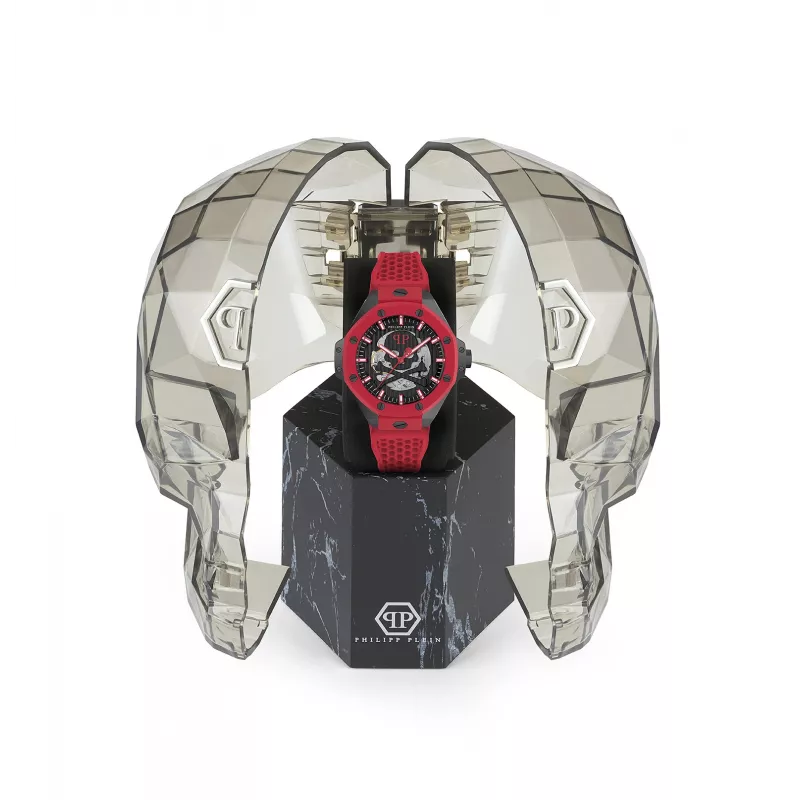 Philipp Plein The $kull King miesten kvartsikello PWPFA0524 44 mm musta silikoni