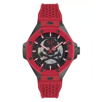 Philipp Plein The $kull King miesten kvartsikello PWPFA0524 44 mm musta silikoni