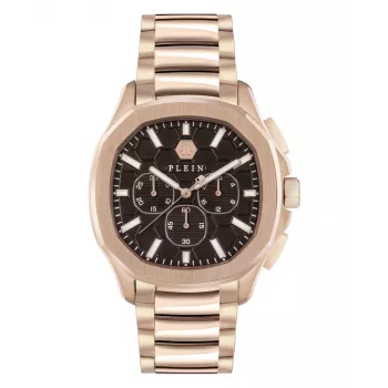 Philipp Plein The Skeleton miesten kvartsikello PWSAA0623 44 mm musta silikoniranneke