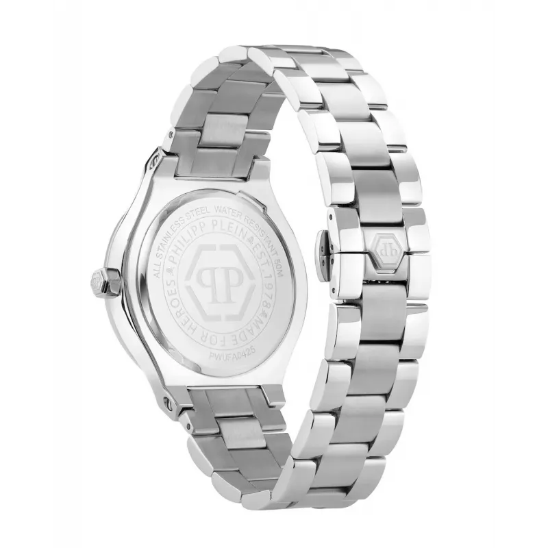 Philipp Plein The Skull miesten kello PWUFA0425 44 mm musta silikoni