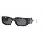 PHILIPP PLEIN unisex aurinkolasit SPP119M580Z21 - musta asetaattikehys, harmaat polykarbonaattilinssit, UV400-suoja
