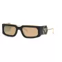PHILIPP PLEIN unisex-aurinkolasit SPP119M58700G - musta kehys, harmaat liukuvärjätyt linssit, 58 mm