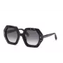 PHILIPP PLEIN naisten aurinkolasit SPP039M530869 - musta kehys, harmaat linssit, 53 mm