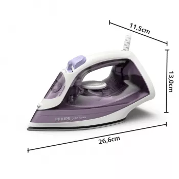 Philips DST2020/30 höyrysilitysrauta, 2000 W, tarttumaton silityspohja, sininen/valkoinen