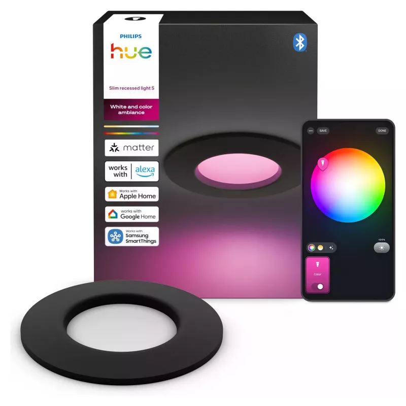 Philips Hue White & Color Ambiance Slim uppovalaisin S EMEA musta