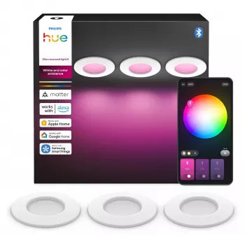 Philips Hue White & Color Ambiance Slim Recessed Light S x3 - valkoinen