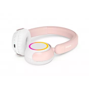 Philips TAK4200PK/00 pinkki On-Ear langattomat kuulokkeet LED-valoilla, 28h akku, 85dB äänenvoimakkuuden rajoitus