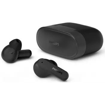 PHILIPS langattomat nappikuulokkeet TAT2000BK/00 True Wireless In-Ear Bluetooth 5.0 latauskotelolla, IPX4 roiske- ja hikisuoja, sisäänrakennettu mikrofoni, musta