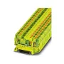 Phoenix 3209565 PT 2,5-TWIN-PE Push-in-suojamaaliittorasia, vihreä-keltainen, 2,5 mm², DIN-kisko