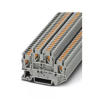 Phoenix 3210567 PTTB 2.5 kaksitasoinen riviliitin, Push-in, 2,5 mm², 500 V, 22 A, harmaa