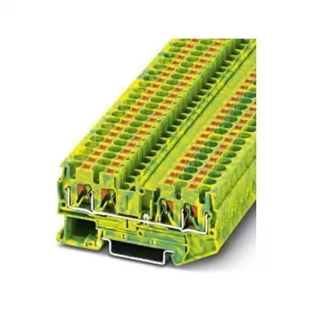 Phoenix 3211780 PT 4-TWIN-PE suojamaaliitinsarja, Push-in, 4 mm², vihreä-keltainen
