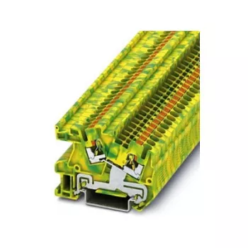Phoenix 3213962 PTI 2,5-PE Push-in-maadoitusliitin, 2,5 mm², vihreä-keltainen, DIN-kiskokiinnitys