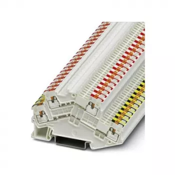 Phoenix 3214663 PTTBS 1,5/S-KNX kaksitasoliitin KNX-väyläjärjestelmiin, Push-in-liitäntä, musta/punainen ja valkoinen/keltainen