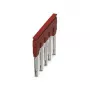 Phoenix Contact FBS 5-10 liitinhyppyjohdin, 5-napainen, 10 mm jako, punainen 3005948