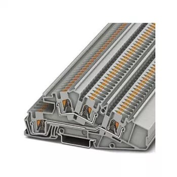 Phoenix Contact PTI 4-L/L 3-tasoinen riviliitin, Push-in, 4 mm², 400 V, 32 A, harmaa