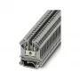 Phoenix Contact UK 5 läpivientiliitin, ruuviliitäntä, 4 mm², 800 V, 32 A, harmaa, DIN-kiskoasennus, 2 liitäntää, 1 potentiaali, PA-eriste, UL 94 V0