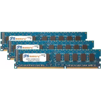 PHS-memory 24GB (3x8GB) -sarja DDR3 UDIMM ECC 1333MHz PC3-10600E yhteensopiva Supermicro X8DTU-LN4F+-LR kanssa palvelin-RAM (SP580301)