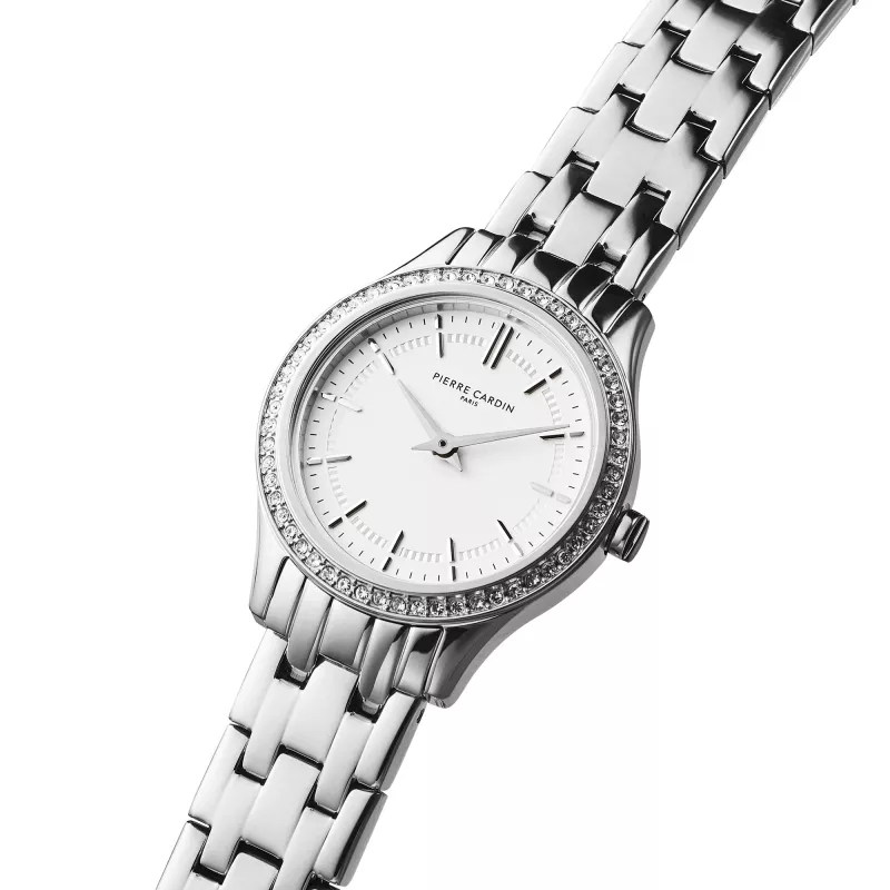 Pierre Cardin CF.0601.SJ naisten kvartsikello – 30 mm ruostumaton teräs, hopeinen kellotaulu
