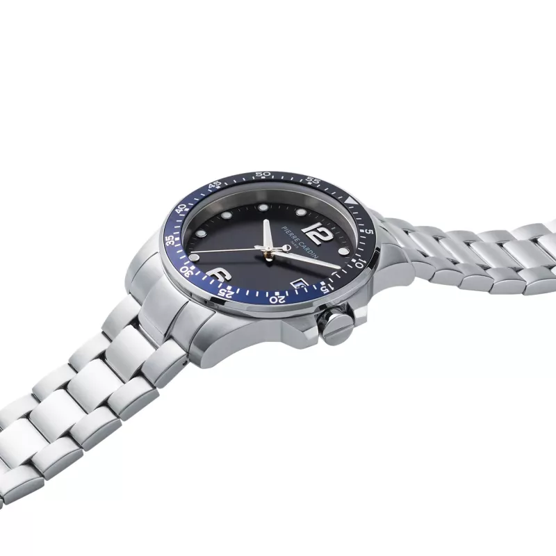 Pierre Cardin miesten analoginen kvartsikello CNI.0030 40mm musta kellotaulu nahkaranneke
