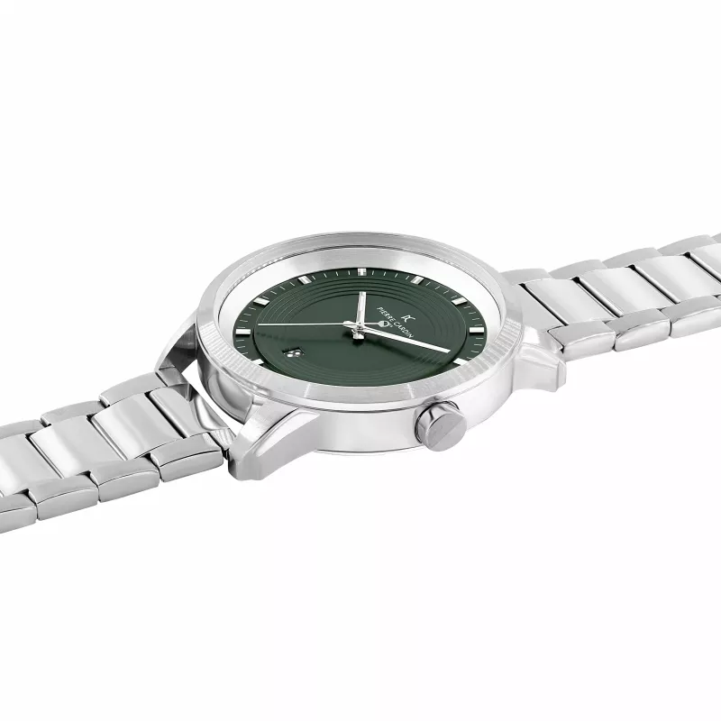Pierre Cardin miesten kello CCP.5028 (45 mm) ruostumaton teräskotelo musta kellotaulu nahkaranneke