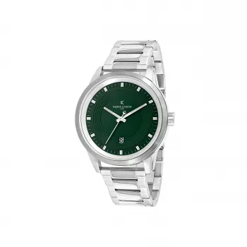 Pierre Cardin miesten kello CCP.5028 (45 mm) ruostumaton teräskotelo musta kellotaulu nahkaranneke
