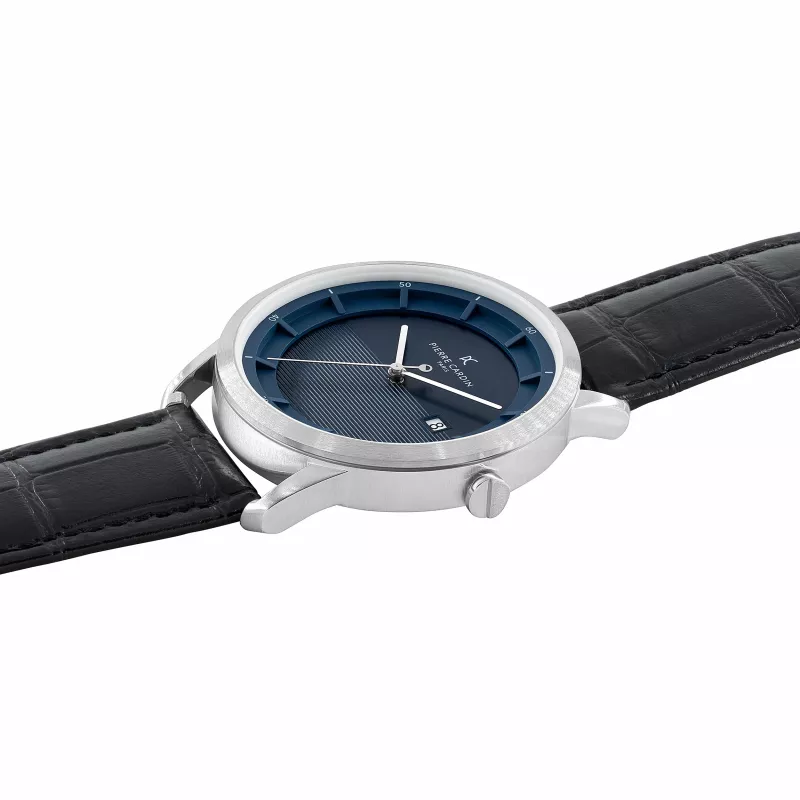 Pierre Cardin miesten kello CLC.6004 43 mm ruostumaton teräs nahka musta kellotaulu