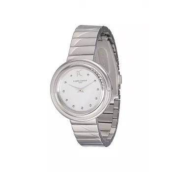 Pierre Cardin naisten analoginen kvartsikello CF.1010.MS.1 32mm hopeinen teräksinen verkkoranneke