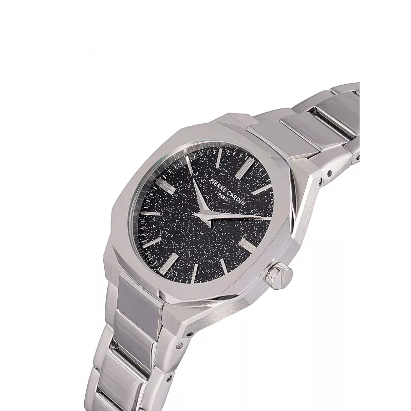 Pierre Cardin naisten kvartsikello CF.1008.MS 32 mm hopea ruostumaton teräsverkko ranneke