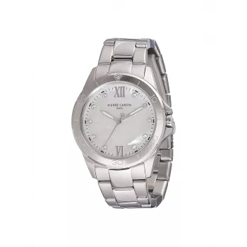 Pierre Cardin naisten kello CF.1009.MS 34 mm hopea ruostumaton teräs kvartsi analoginen