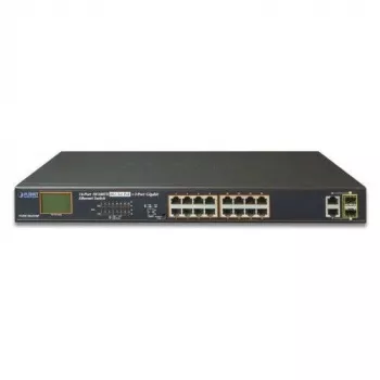 PLANET FGSW-1822VHP 18-porttinen hallittava PoE+ -kytkin 16x Fast Ethernet ja 2x Gigabit Combo -uplinkilla
