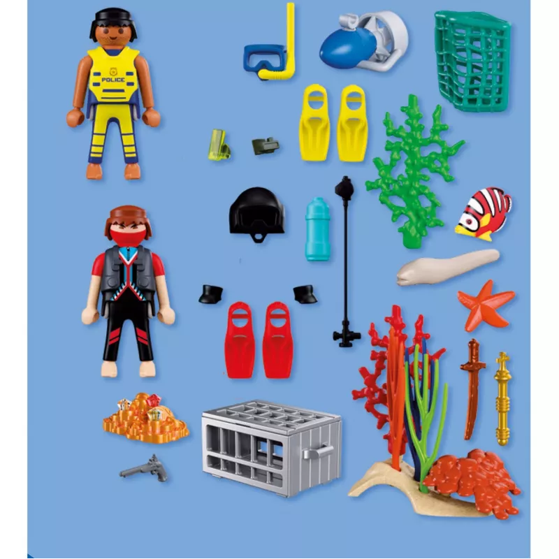 PLAYMOBIL 72078 City Action poliisisukeltaja ja aarre