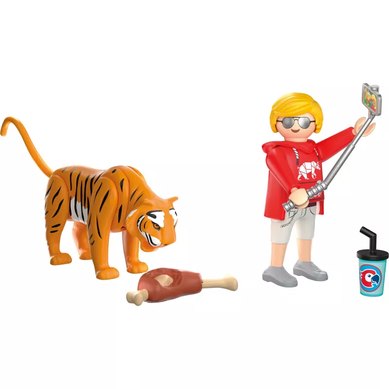 PLAYMOBIL 72089 Animals & Friends eläintarha tiikeri ja vierailijat