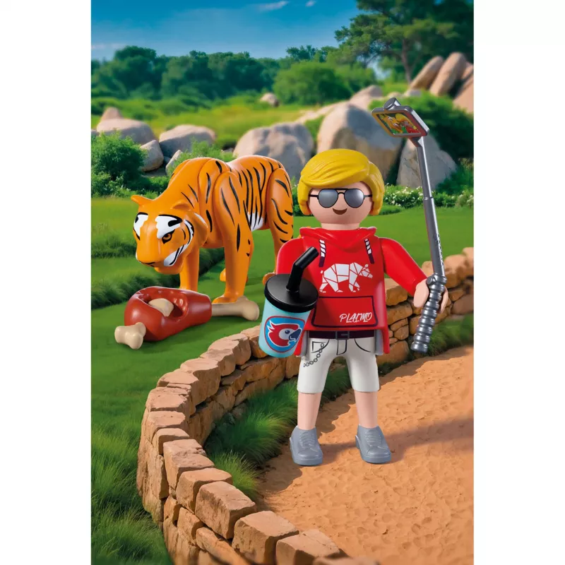 PLAYMOBIL 72089 Animals & Friends eläintarha tiikeri ja vierailijat