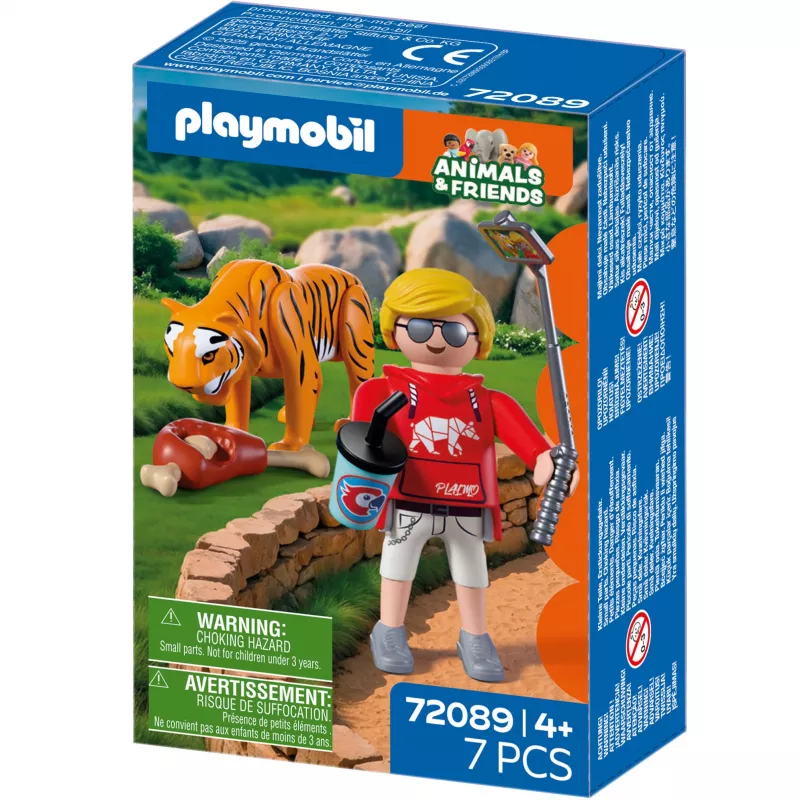 PLAYMOBIL 72089 Animals & Friends eläintarha tiikeri ja vierailijat
